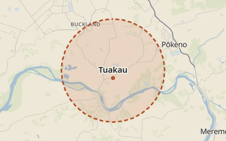 Map of Tuakau