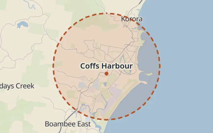 Map of Coffs Harbour