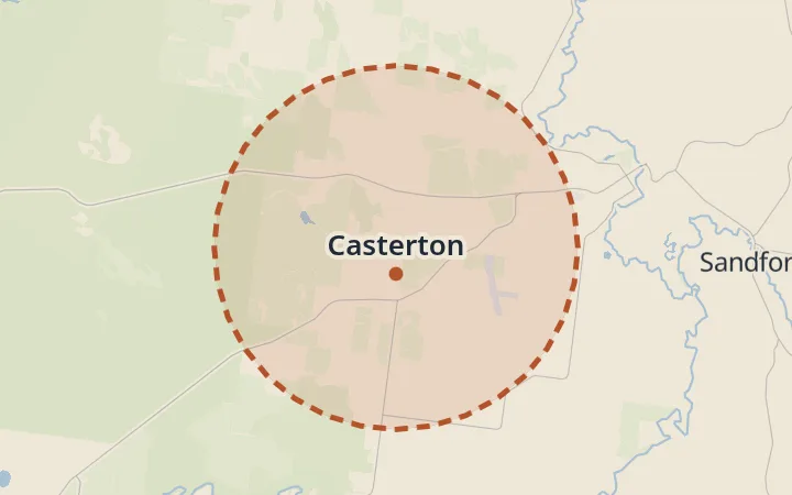 Map of Casterton