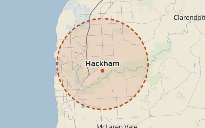 Map of Hackham