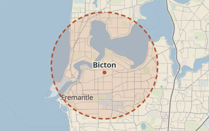 Map of Bicton
