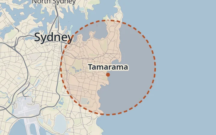 Map of Tamarama