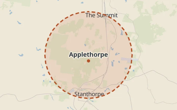 Map of Applethorpe