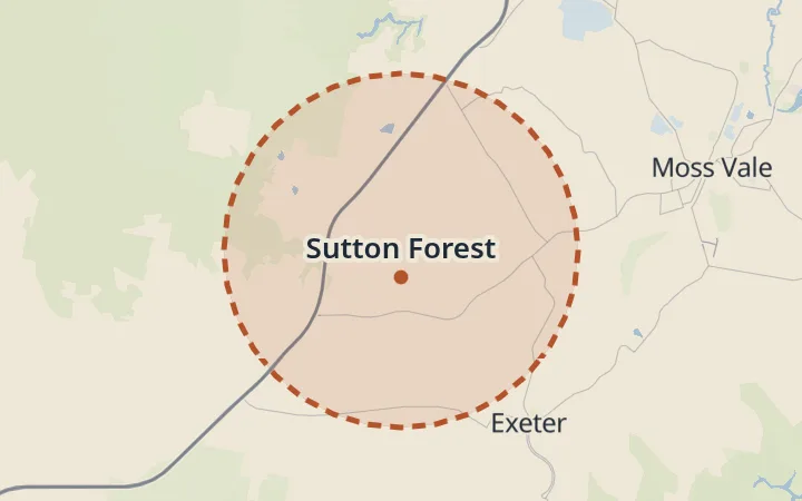 Map of Sutton Forest