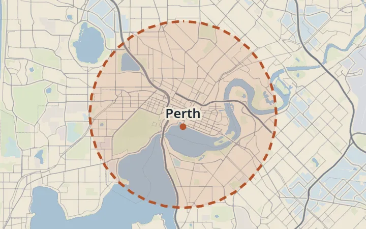 Map of Perth