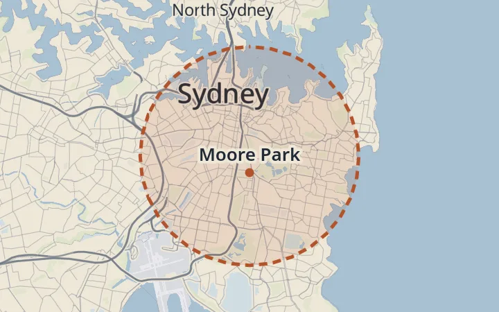 Map of Moore Park