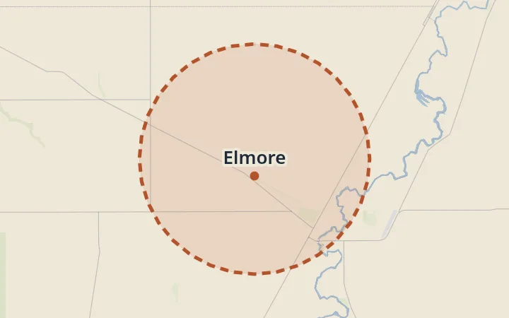 Map of Elmore