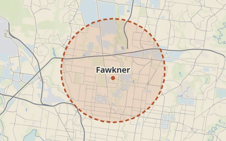 Map of Fawkner