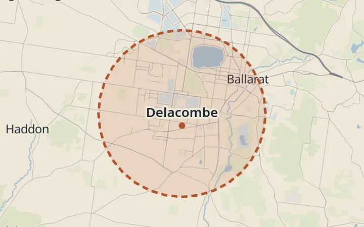Map of Delacombe