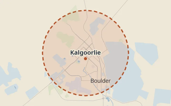 Map of Kalgoorlie