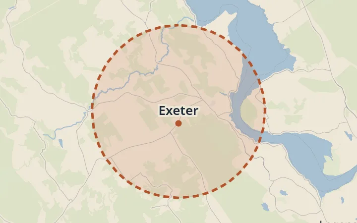 Map of Exeter