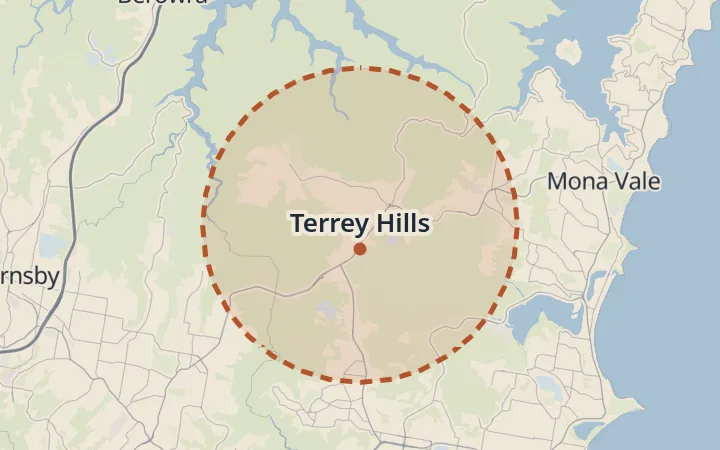 Map of Terrey Hills