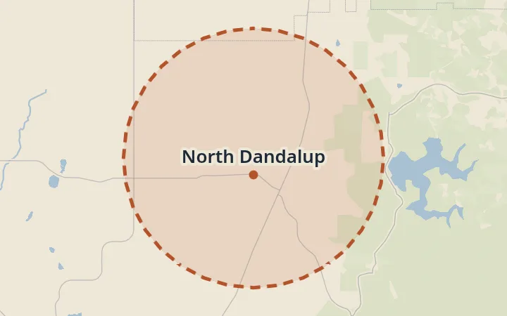 Map of North Dandalup
