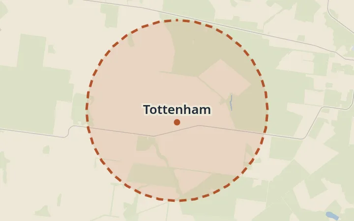 Map of Tottenham