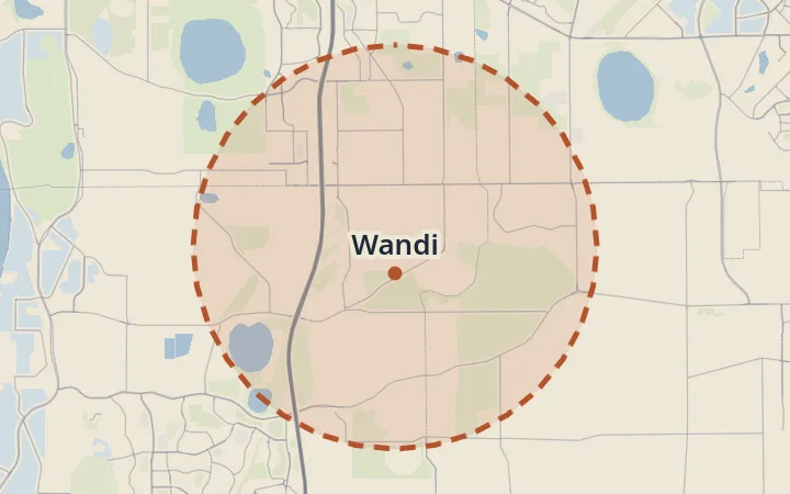 Map of Wandi