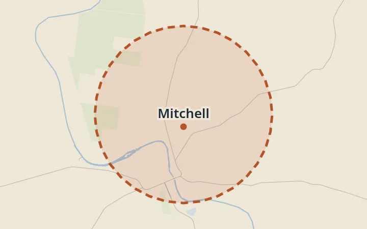 Map of Mitchell