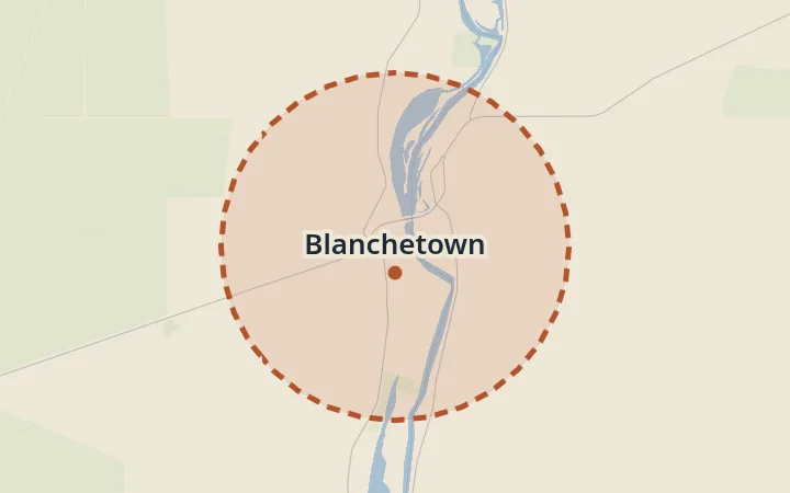 Map of Blanchetown