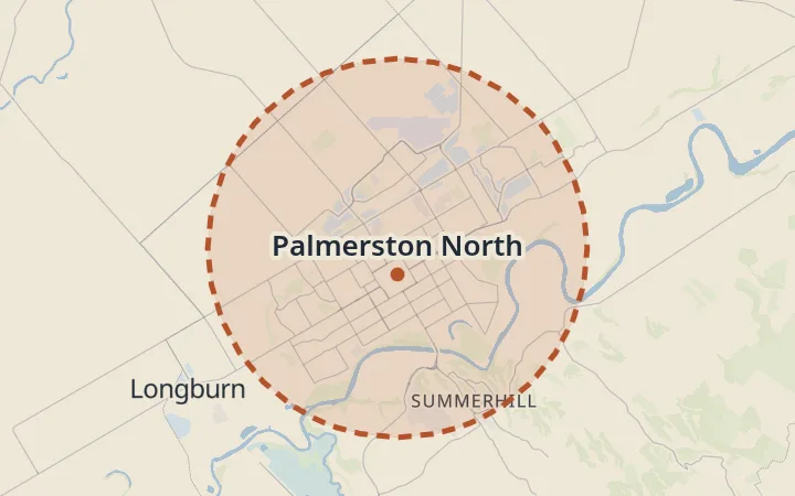 Map of Palmerston North