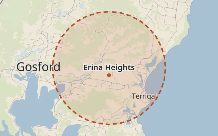 Map of Erina Heights