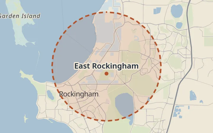 Map of East Rockingham
