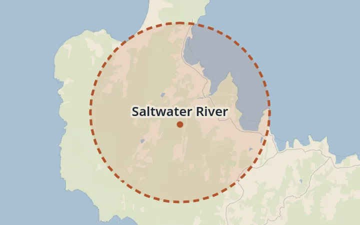 Map of Saltwater River
