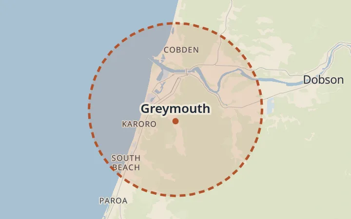 Map of Greymouth