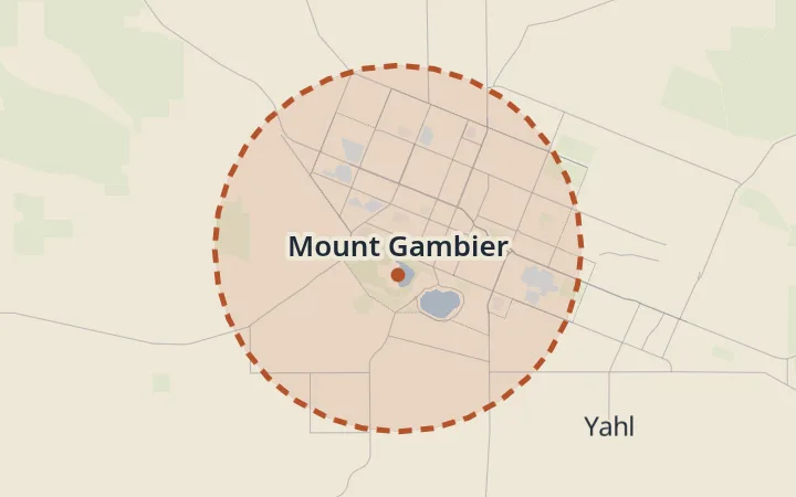 Map of Mount Gambier