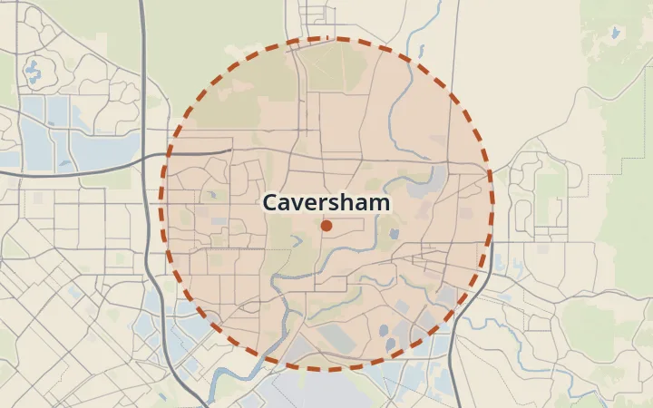 Map of Caversham