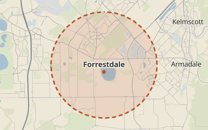 Map of Forrestdale