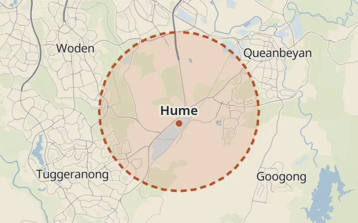 Map of Hume