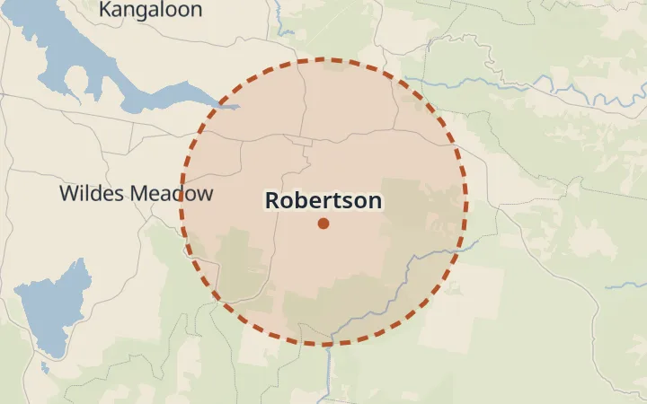 Map of Robertson