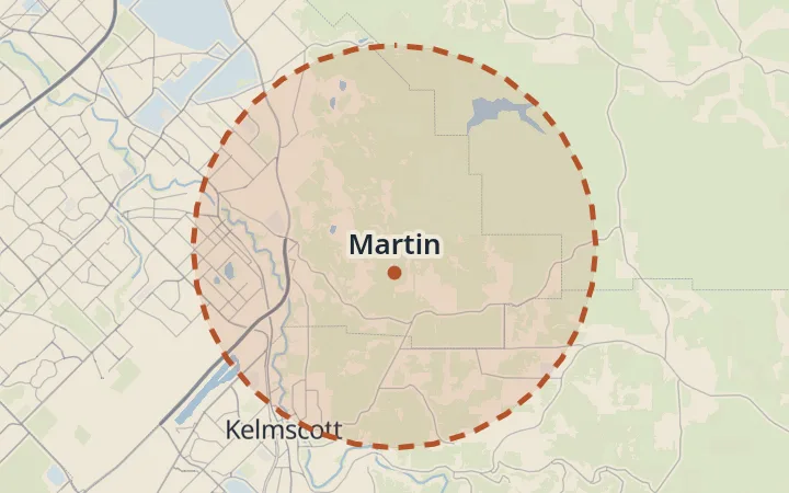 Map of Martin