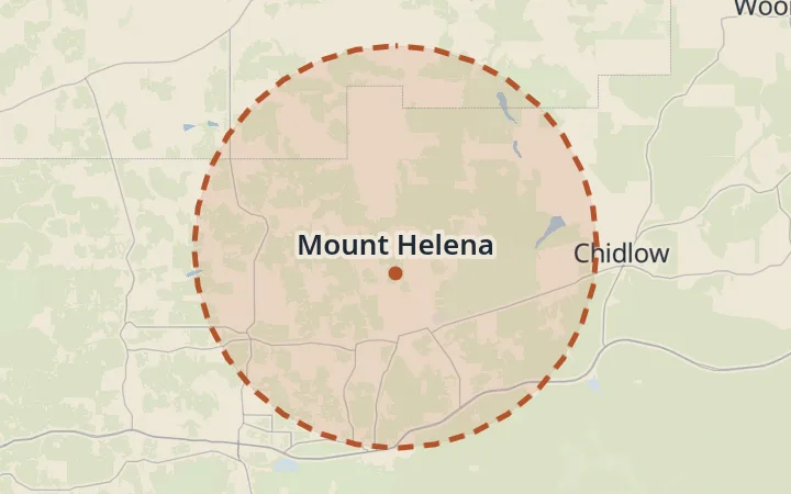 Map of Mount Helena