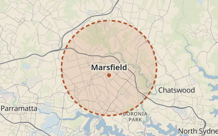 Map of Marsfield