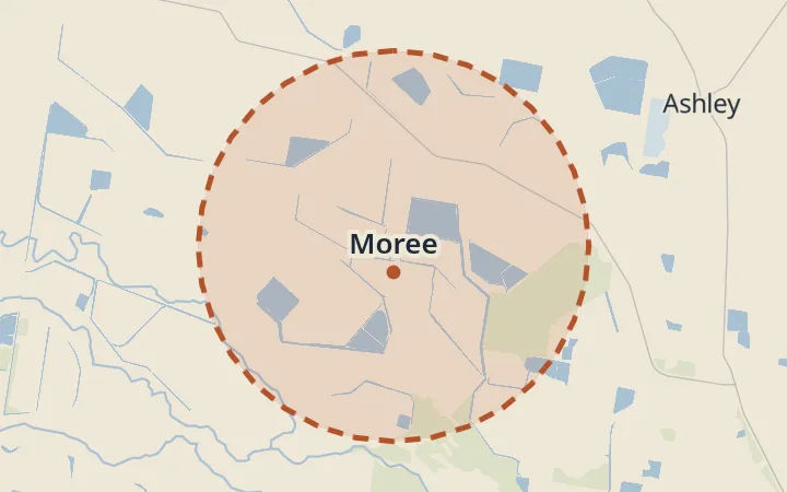Map of Moree