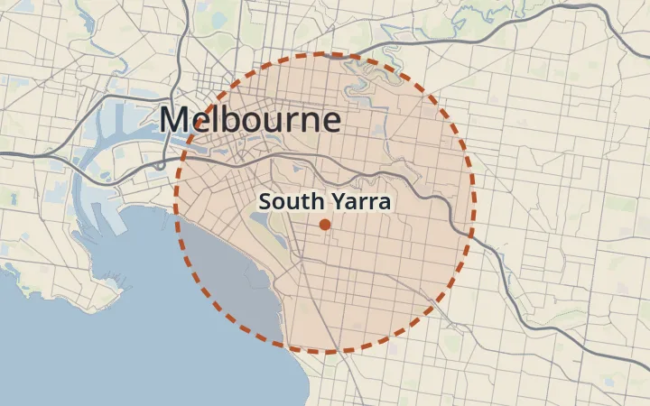 Map of South Yarra