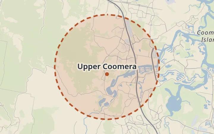 Map of Upper Coomera