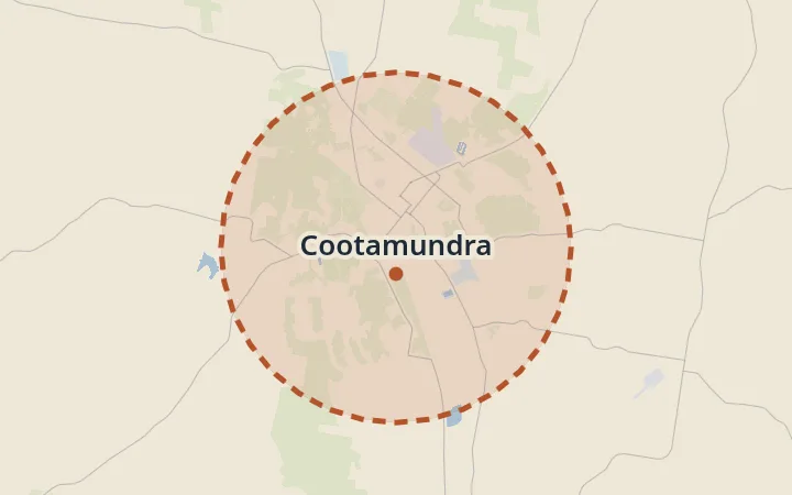 Map of Cootamundra