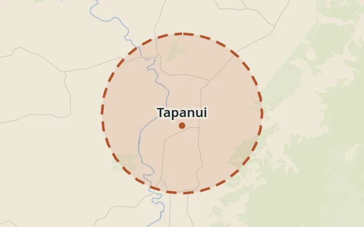 Map of Tapanui