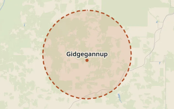 Map of Gidgegannup