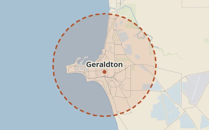Map of Geraldton