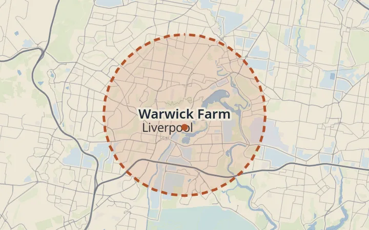 Map of Warwick Farm