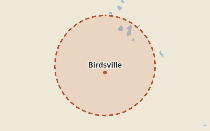 Map of Birdsville