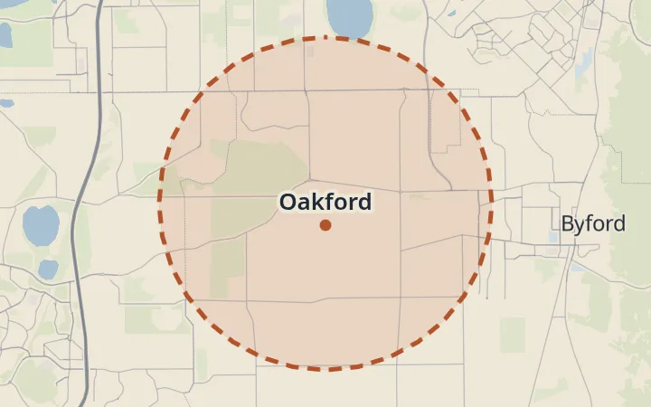 Map of Oakford