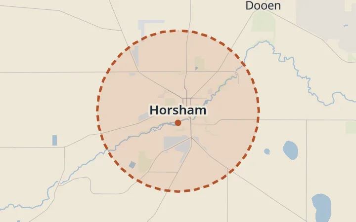 Map of Horsham
