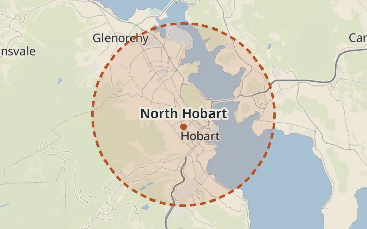 Map of North Hobart