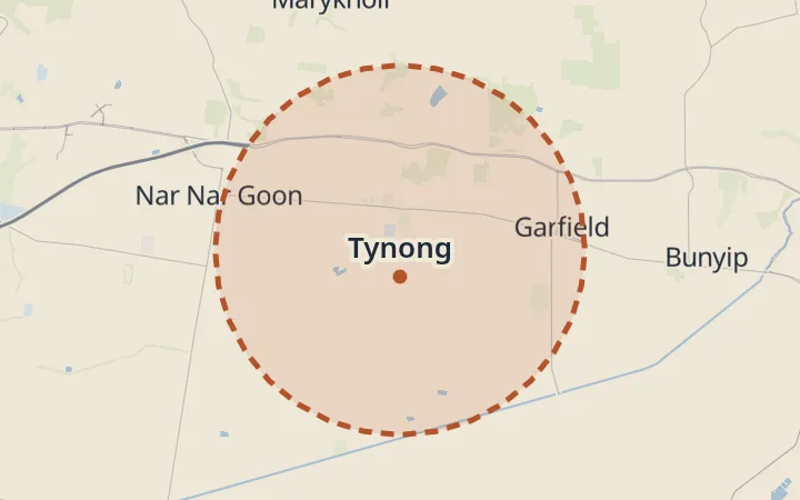 Map of Tynong