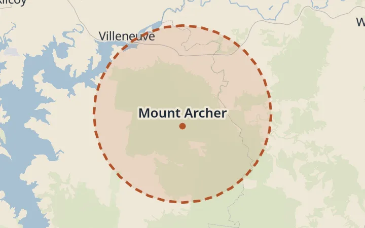 Map of Mount Archer