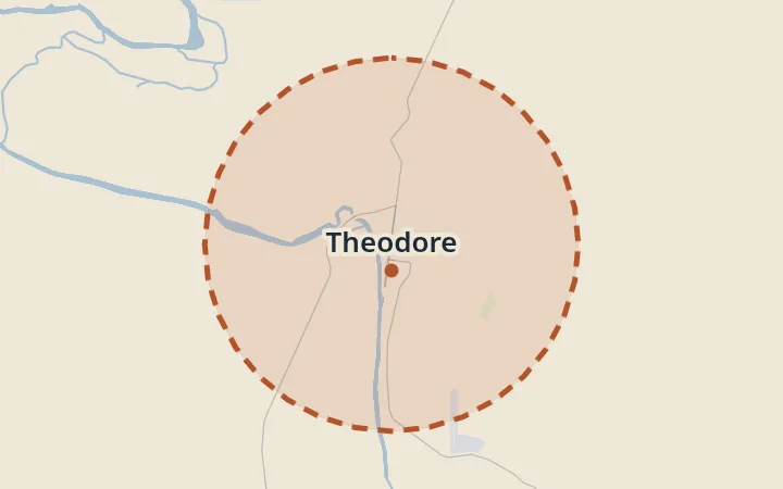 Map of Theodore