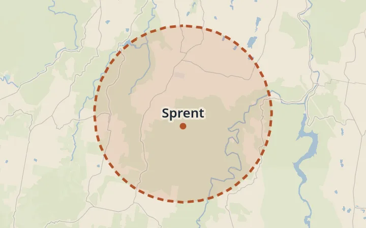 Map of Sprent